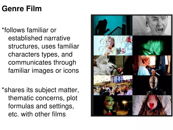 genre film follows familiar or established