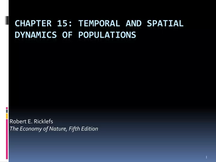 robert e ricklefs the economy of nature fifth edition