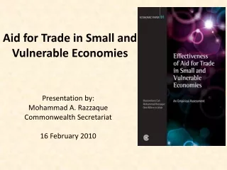 Aid for Trade in Small and Vulnerable Economies