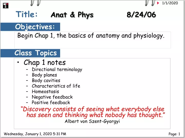 class topics