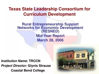 Texas State Leadership Consortium for Curriculum Development