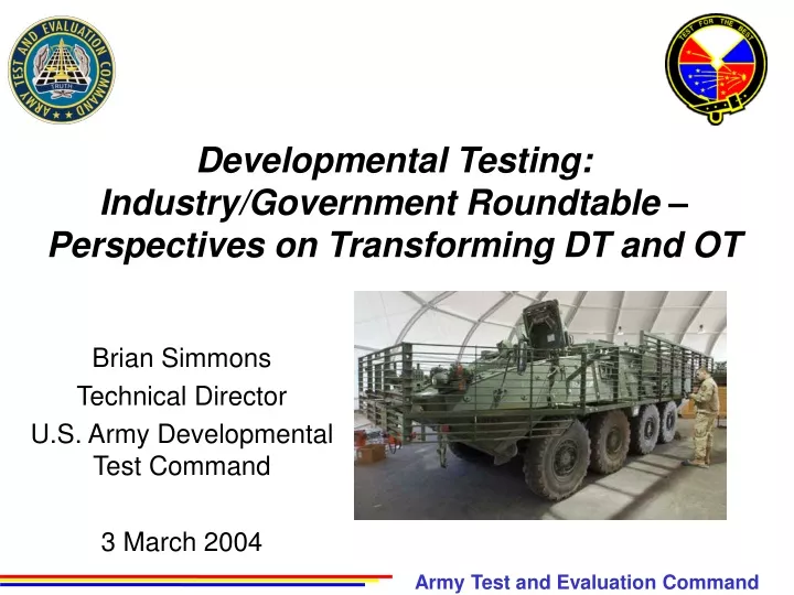 developmental testing industry government roundtable perspectives on transforming dt and ot