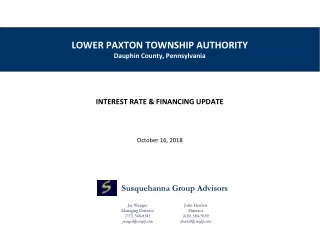 LOWER PAXTON TOWNSHIP AUTHORITY Dauphin County, Pennsylvania