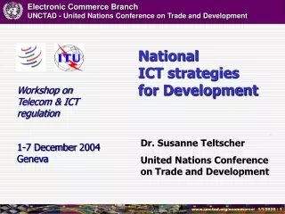 Dr. Susanne Teltscher United Nations Conference on Trade and Development