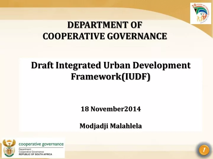 department of cooperative governance