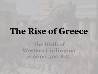 The Rise of Greece