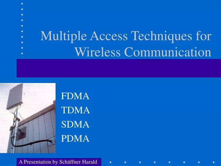 multiple access techniques for wireless communication