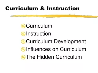 Curriculum &amp; Instruction