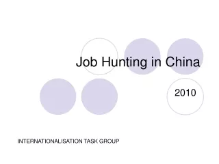 Job Hunting in China