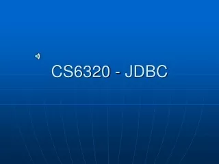 CS6320 - JDBC