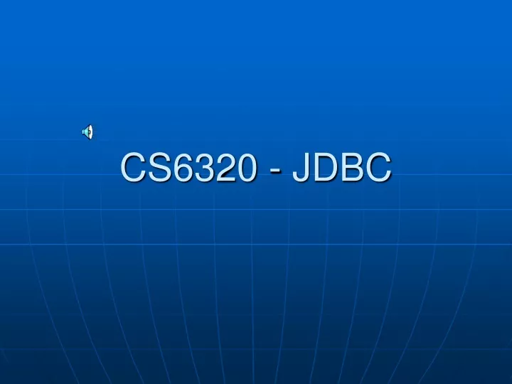 cs6320 jdbc