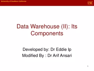 Data Warehouse (II): Its Components