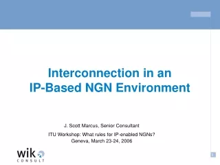 Interconnection in an IP-Based NGN Environment