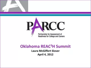 Oklahoma REAC 3 H Summit Laura McGiffert Slover April 4, 2012
