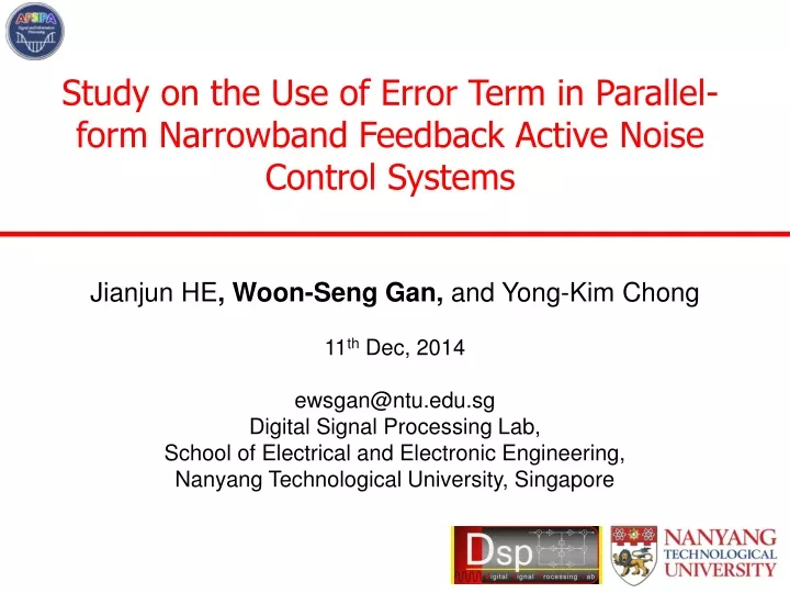 study on the use of error term in parallel form narrowband feedback active noise control systems