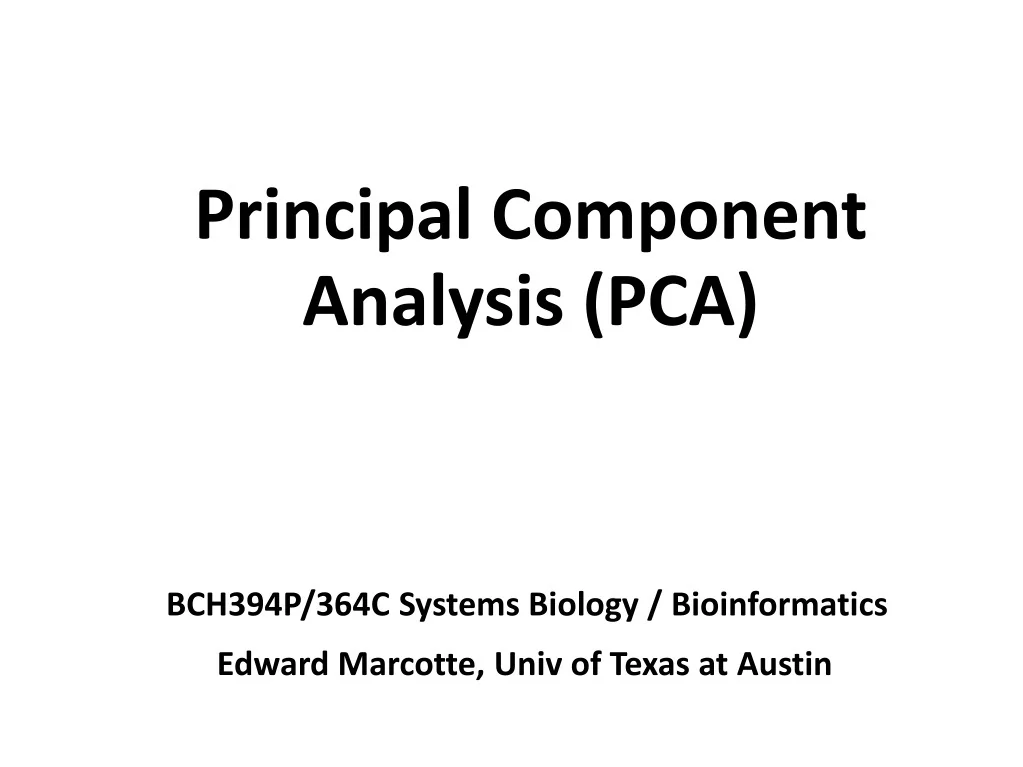 PPT - Principal Component Analysis (PCA) PowerPoint Presentation, free ...