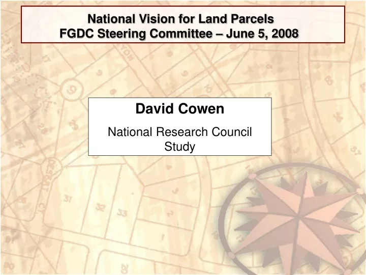 national vision for land parcels fgdc steering