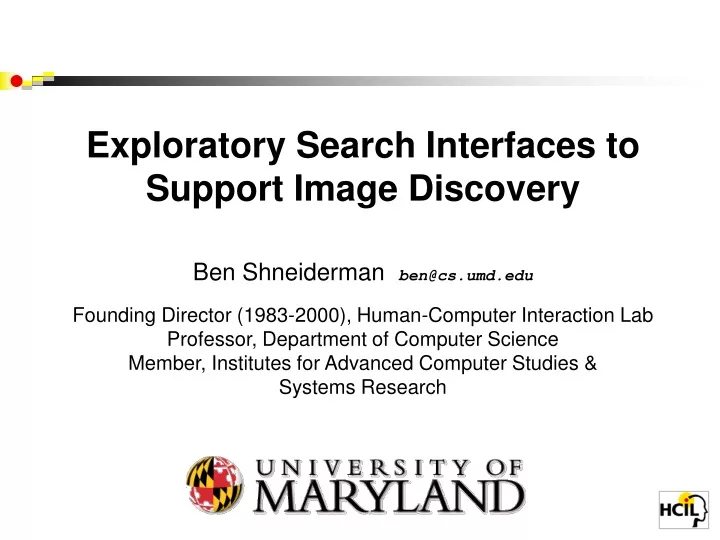 exploratory search interfaces to support image