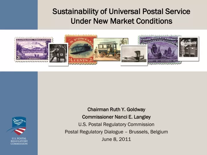 sustainability of universal postal service under new market conditions