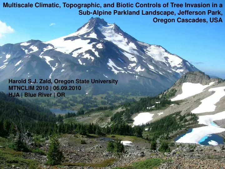 multiscale climatic topographic and biotic