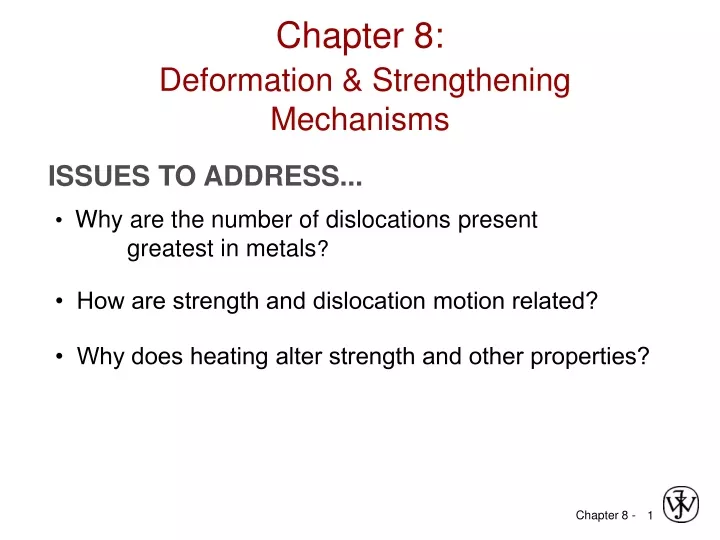 chapter 8 deformation strengthening mechanisms