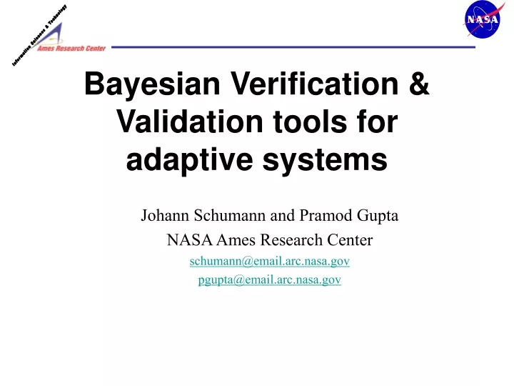 bayesian verification validation tools