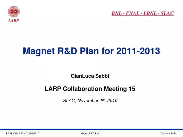 magnet r d plan for 2011 2013