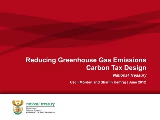 Reducing Greenhouse Gas Emissions  Carbon Tax Design