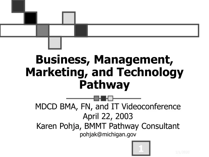 business management marketing and technology pathway