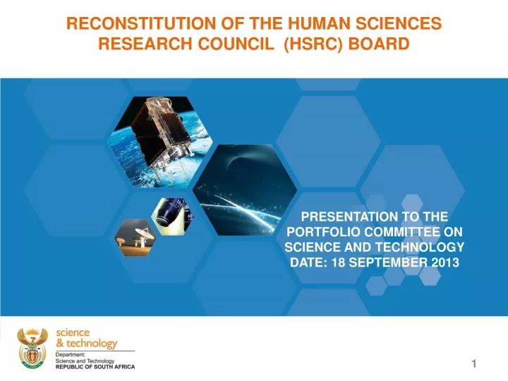 reconstitution of the human sciences research council hsrc board