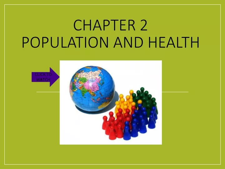 chapter 2 population and health
