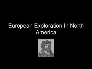 European Exploration In North America