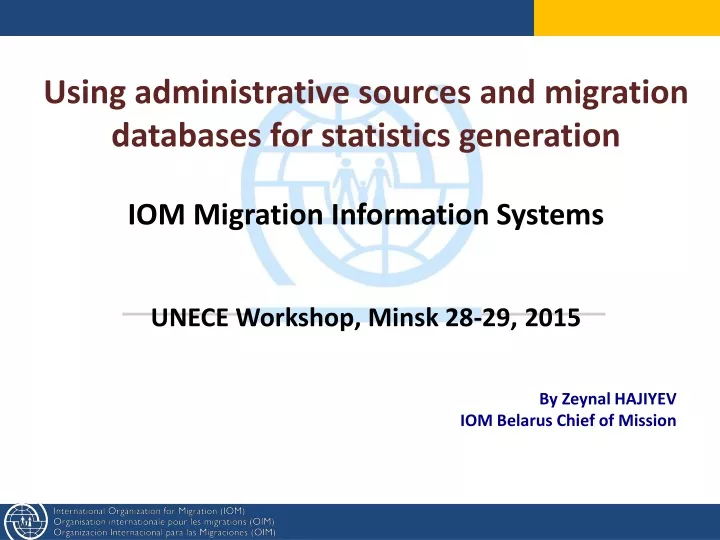 using administrative sources and migration