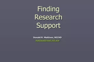 Finding Research Support