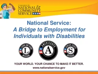 National Service: A Bridge to Employment for Individuals with Disabilities