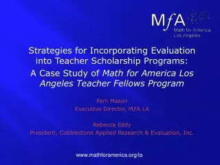 Strategies for Incorporating Evaluation into Teacher Scholarship Programs: