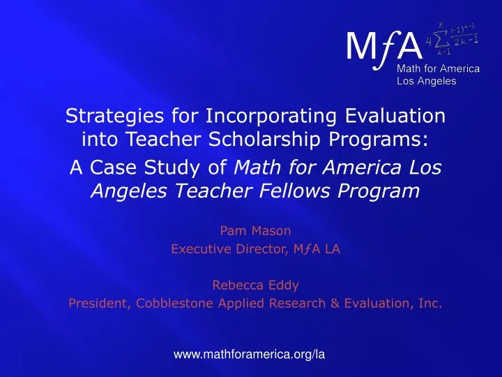 strategies for incorporating evaluation into