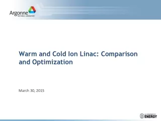 Warm and Cold Ion Linac: Comparison and Optimization