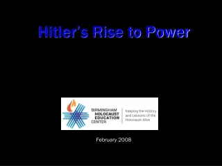 Hitler’s Rise to Power