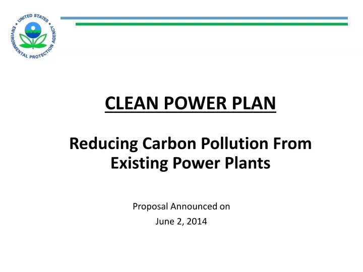 clean power plan reducing carbon pollution from