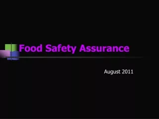 Food Safety Assurance