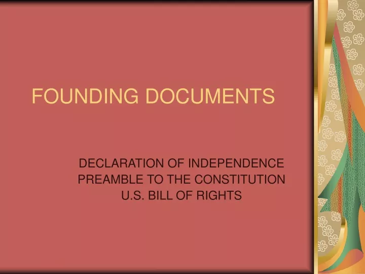 founding documents