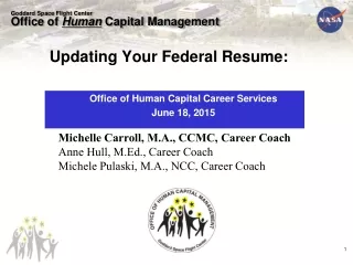 Updating Your Federal Resume: