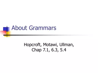 About Grammars