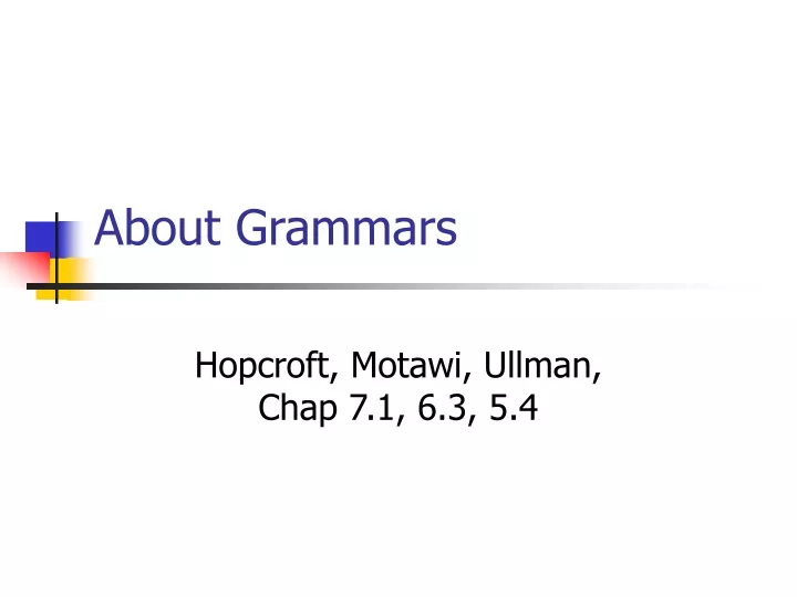 about grammars