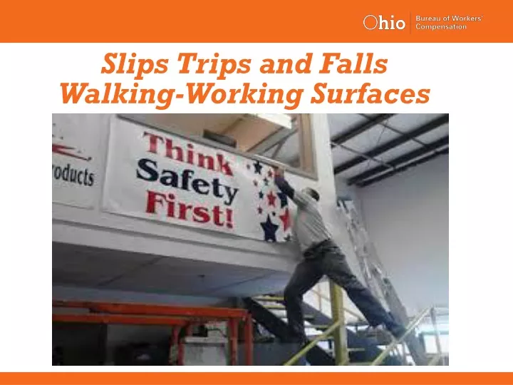 slips trips and falls walking working surfaces