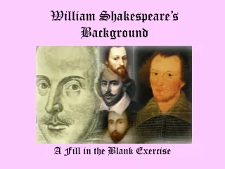 William Shakespeare’s Background