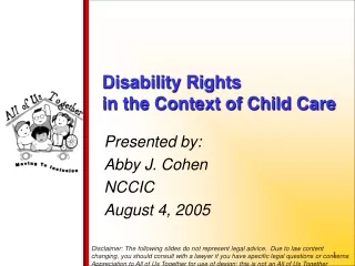 Disability Rights  in the Context of Child Care