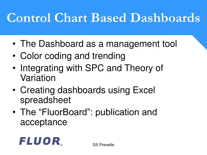 control chart based dashboards