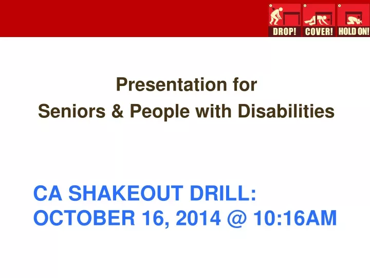 ca shakeout drill october 16 2014 @ 10 16am